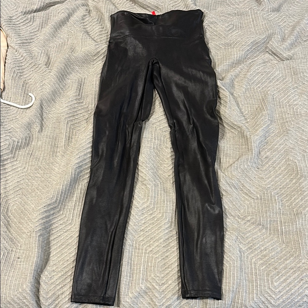 Black Spanx Faux Leather Leggings